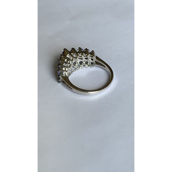 Purple Pyramid Ring Size 7 - 1.6 ct Lolite Rhodium Plated .925 Sterling Silver - Picture 4 of 8